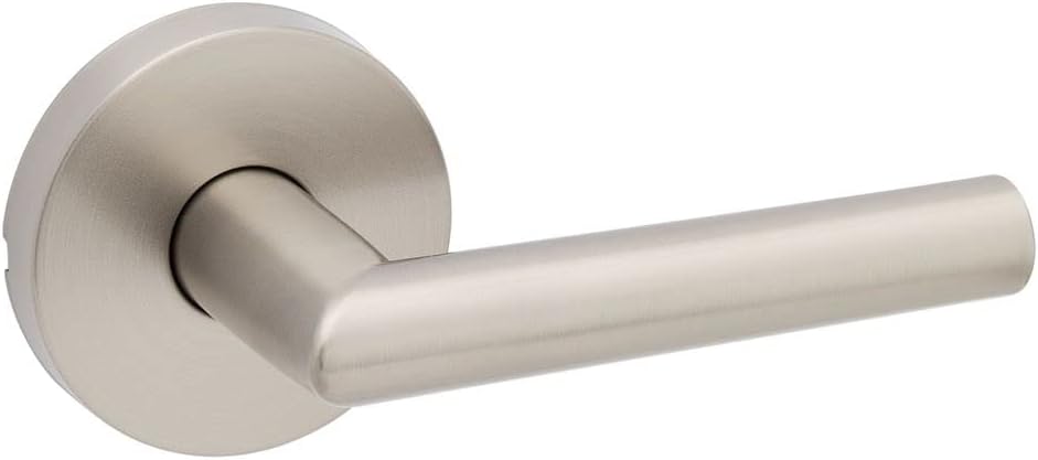 Interior Passage Door Handle, Lever For Closet and Hallway Doors, Reversible Non-Locking Handle Lever, Satin Nickel