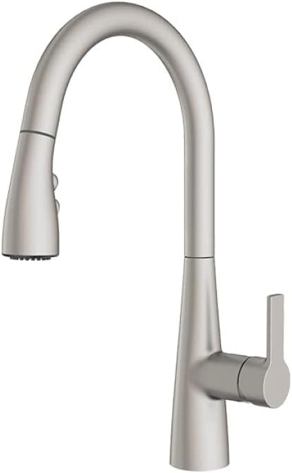 Kitchen Pull-Down Faucet (Includes Quick-Install Kit) — Dual Spray Modes, Fingerprint-Resistant Stainless Steel Finish, Easy Installation, Single Unit Pack