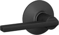 Door Lever, Hall & Closet Passage Lock, Matte Black