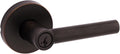 Single Cylinder Keyed Entry Door Lever Set with Round Rose and , Venetian Bronze