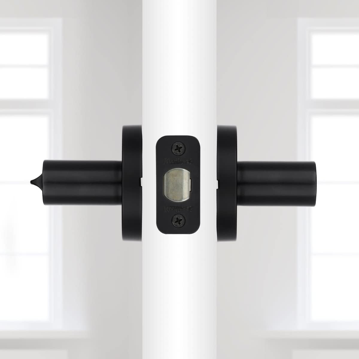 Single Cylinder Keyed Entry Door Lever Set with Round Rose and , Venetian Bronze