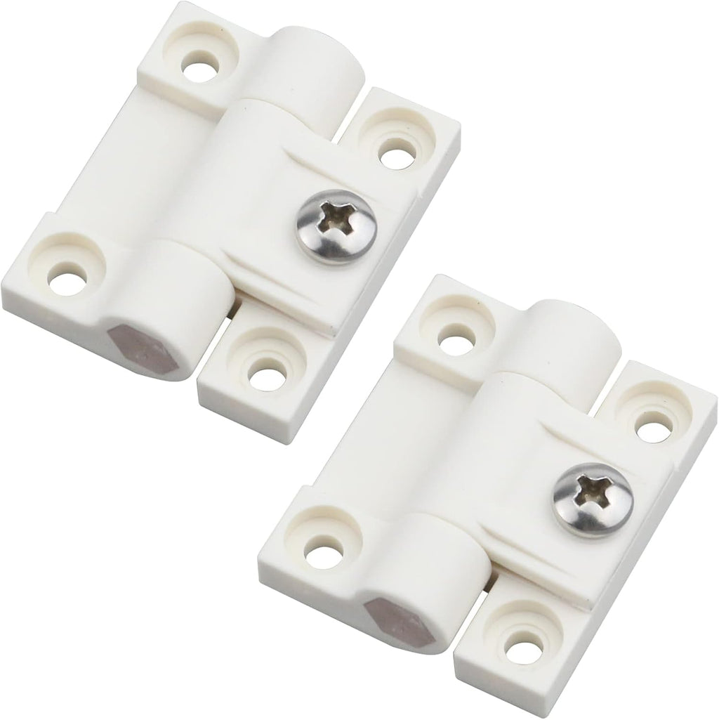 2 Pack 43mmx36mm 4 Countersunk Holes Plastic Adjustable Torque Position Control E6-10-301-20 Series Hinge White Door Hinges