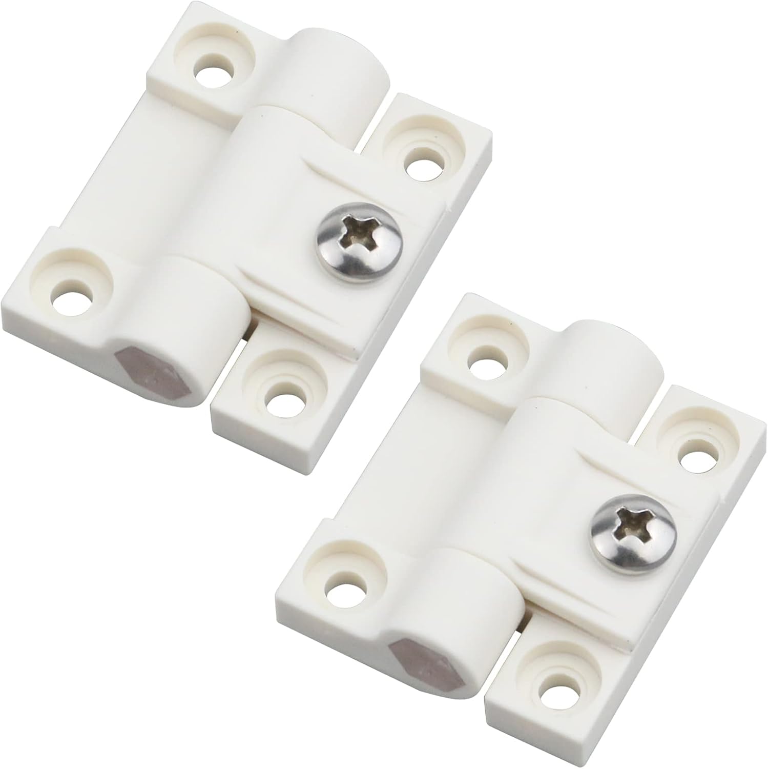 2 Pack 43mmx36mm 4 Countersunk Holes Plastic Adjustable Torque Position Control E6-10-301-20 Series Hinge White Door Hinges