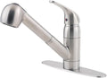 Single-Handle Pull-Down Kitchen Faucet (Stainless Steel) | Water-Saving Model