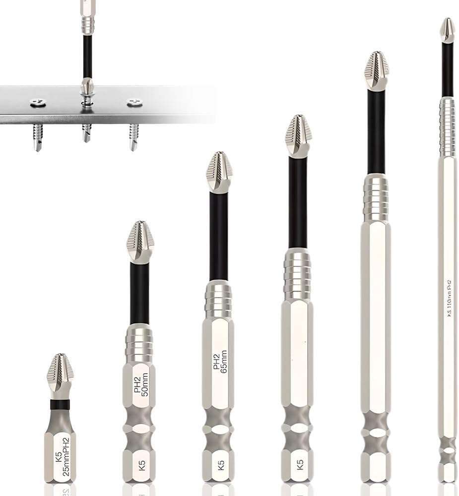 High Magnetic Screwdriver Drill Bit Set, 2025 New Anti Slip Magnetic Electric Screwdriver Set Alloy Steel for Impact Driver, Upgrade Strong Magnetic Durability Screwdriver Drill Bit Set (6)