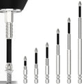 High-Magnetic Screwdriver Drill Bit, New K5 High-Magnetic Drill Dit Set,Magnetic Durability Screwdriver Drill Bit Set,Anti-Slip Magnetic Electric Screwdriver Set,25 50 65 70 90 150mm (1Set)