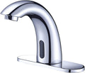 Chrome-Plated Sensor Bathroom Sink Faucet — Automatic Motion-Activated Faucet, Dual Power Supply (110V AC or Battery-Powered), Suitable for Commercial Settings