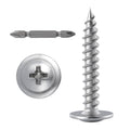 (250 pcs)#8×1" Phillips Truss Head Wood Screws Stainless Steel 410 Quick Metal Self Tapping