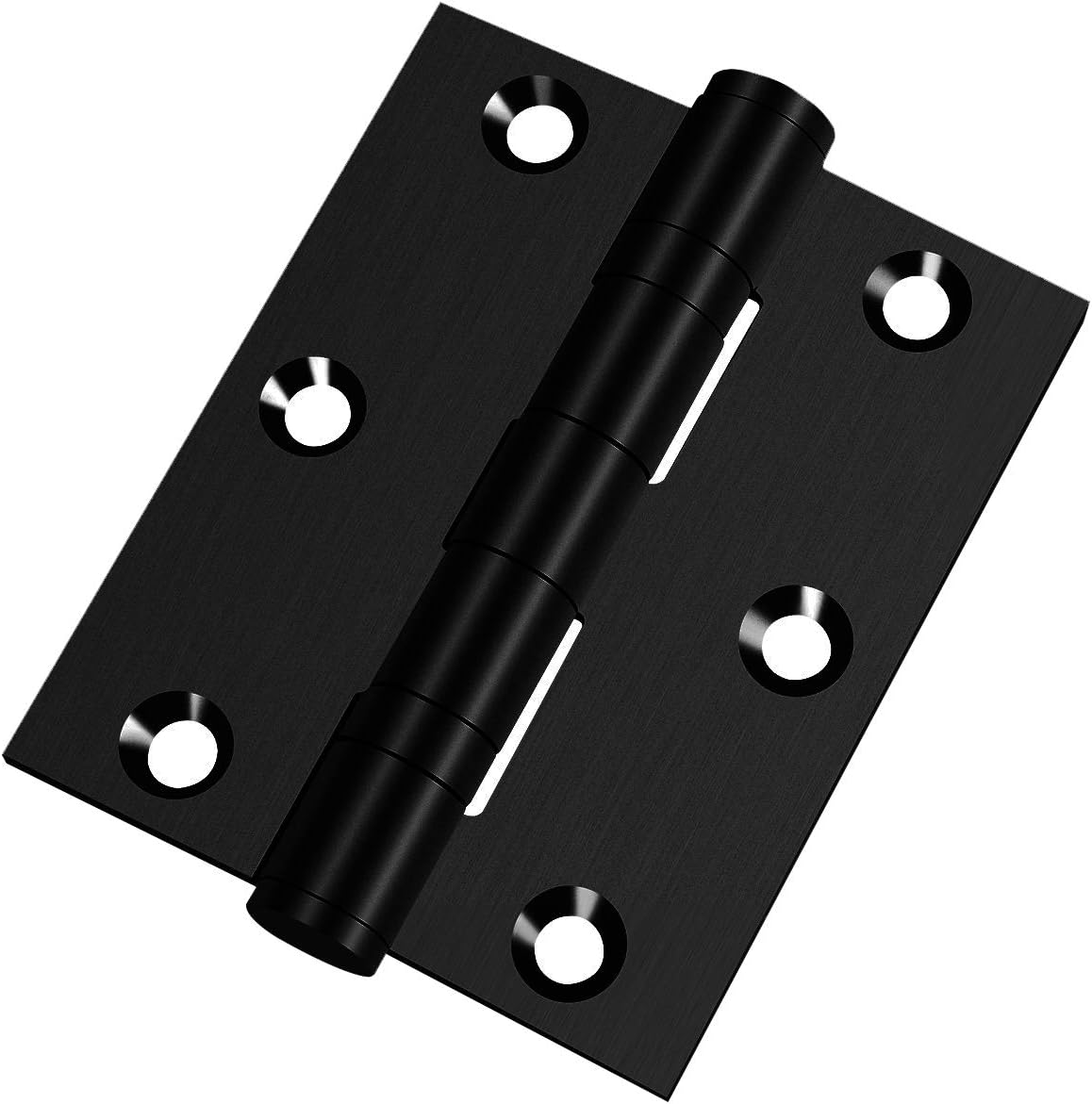Commercial and Residential 3" x 2.5" 304 Stainless Steel Door Hinges,3 Inch Ball Bearing Hinge with Square Corners (Matte Black)-Pack of 2
