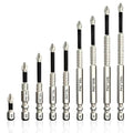 9 Pack High Magnetic Screwdriver Drill Bit Set, k5 Anti Slip bit, Electric Precision Screwdriver Set, 25 50 65 70 75 90 100 120 150mm