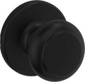 Cove Interior Passage Door Knob, Handle For Closet and Hallway Doors, Non-Locking Doorknob, Matte Black