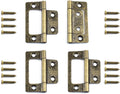 4-Pack Non-Mortise Door Hinges Bifold Butt Cabinet Hinges with Screws for Furniture Windows Cupboard etc. - 2 x 0.9 Inch, Bronze