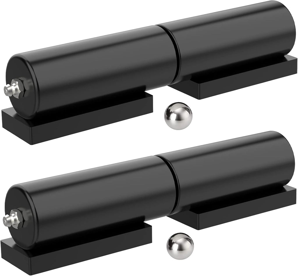 Heavy Duty Gate Hinges 7 Inches- 2 Pack Weld On Install Black Iron Barrel Hinge 900lbs Capacity for Swing Door Trailer Ramp Metal Driveway Gate Drive Gate
