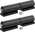 Heavy Duty Gate Hinges 7 Inches- 2 Pack Weld On Install Black Iron Barrel Hinge 900lbs Capacity for Swing Door Trailer Ramp Metal Driveway Gate Drive Gate