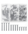 Wall Plate Screws, 75 Pack Assorted Size, Outlet Screws, Wall Plate Screws Silver, Outlet Cover Screws Silver, Long Electrical Outlet Screws, Electrical Screw, Outlet plate Screw