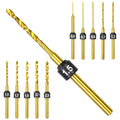 Twist Mini Micro Drill Bits Set, 0.5mm-2.3mm, Size Marked,Titanium Coated High Speed Steel Jewelry Drill Bits, 3/32-Inch Shank, Hole Drilling Tool for DIY, Wood, Bead, Plastic (HSS Set B)