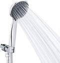 High-Pressure Handheld Showerhead — Offers 5 spray modes and a powerful water jet, effectively compensating for low water pressure environments; includes a stainless steel hose and an adjustable mounting bracket.