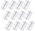 Hinges Dwinging Door Hinge Silver Hinges,Flat Small Door Hinge Folding Stainless Steel 3 Inch Hinge Pack of 12