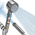 Filtered Showerhead (with Handheld) — High-Pressure 4-Spray-Mode Showerhead, Features Built-in Filter Cartridge and Upgraded Clog-Resistant Nozzles (Designed for Hard Water)