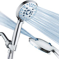 High-Pressure 8-Mode Handheld Showerhead — Clog-Resistant Nozzles, Built-in Power Wash Function (for cleaning tubs, tiles, and pets), Includes Extra-Long 6-Foot Stainless Steel Hose, Wall Mount, and Overhead Bracket
